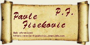 Pavle Fišeković vizit kartica